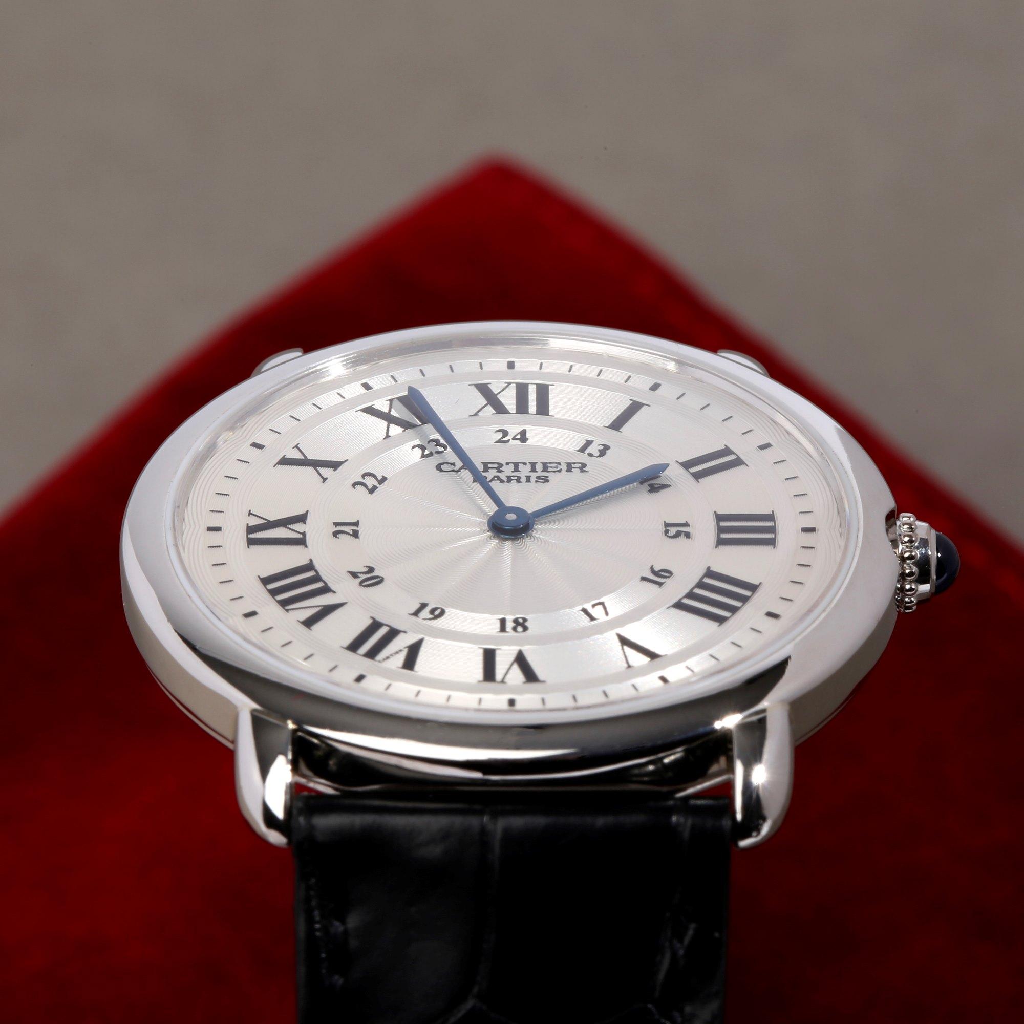Cartier Ronde 2452 Unisex Platinum Watch 1