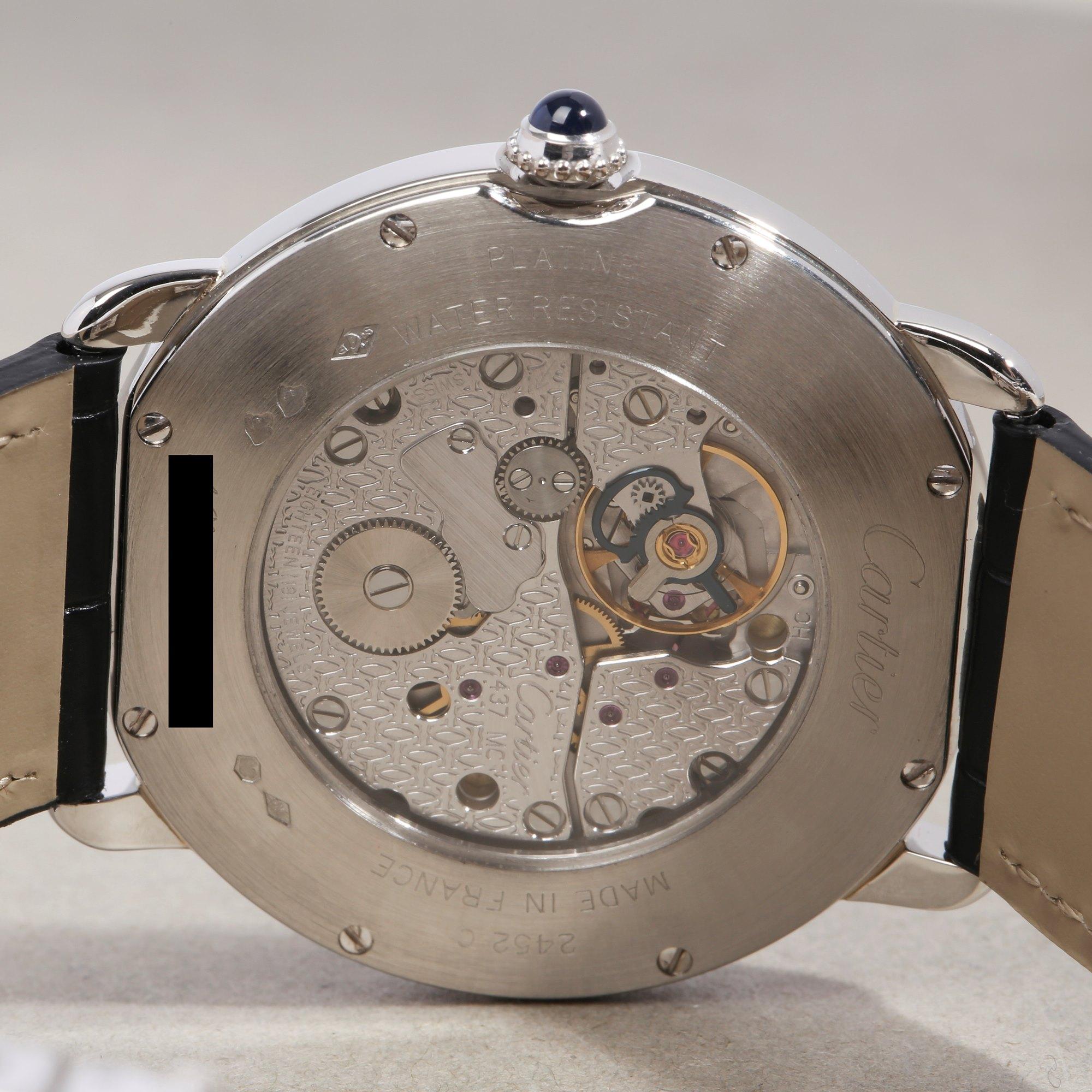 Cartier Ronde 2452 Unisex Platinum Watch 2