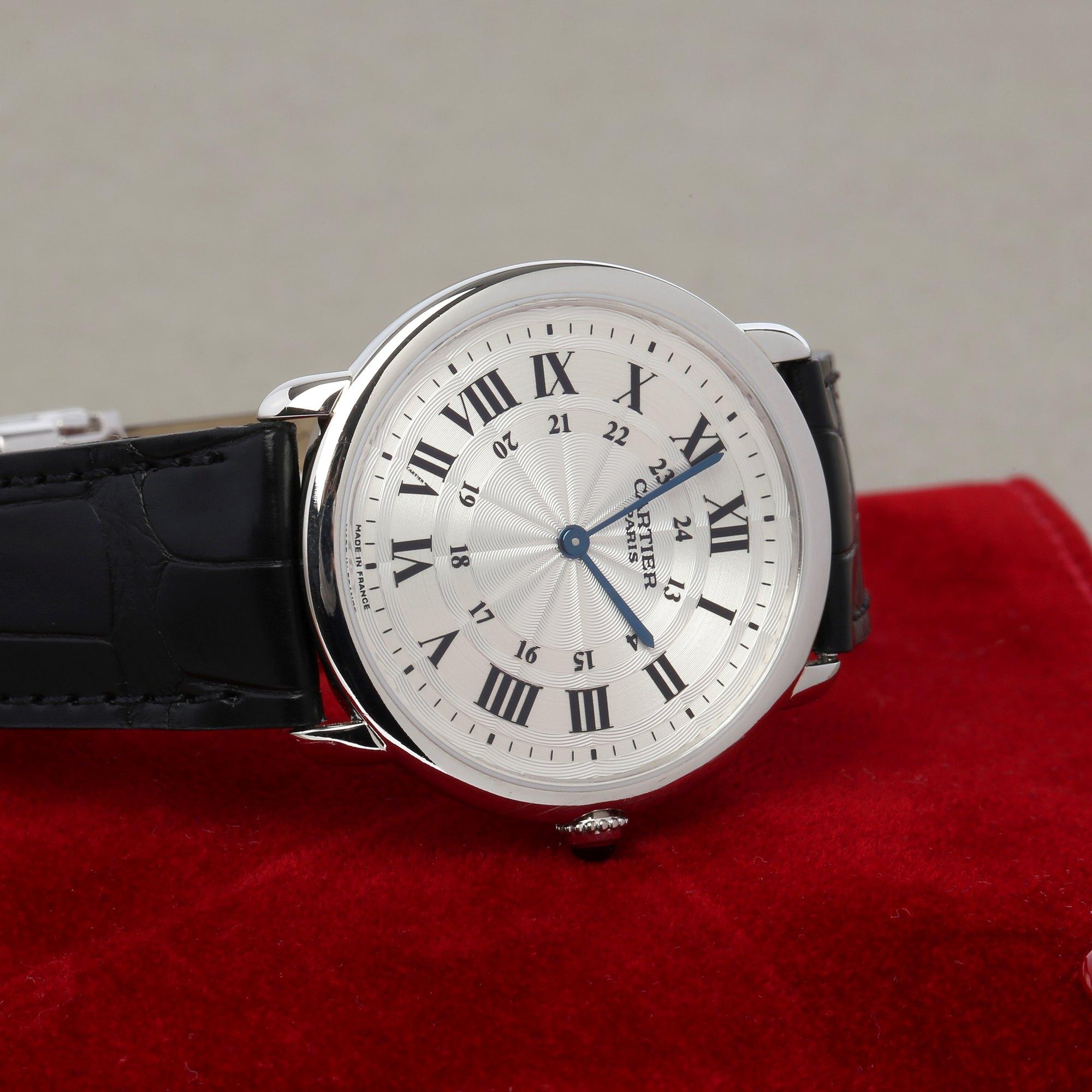 Cartier Ronde 2452 Unisex Platinum Watch 4