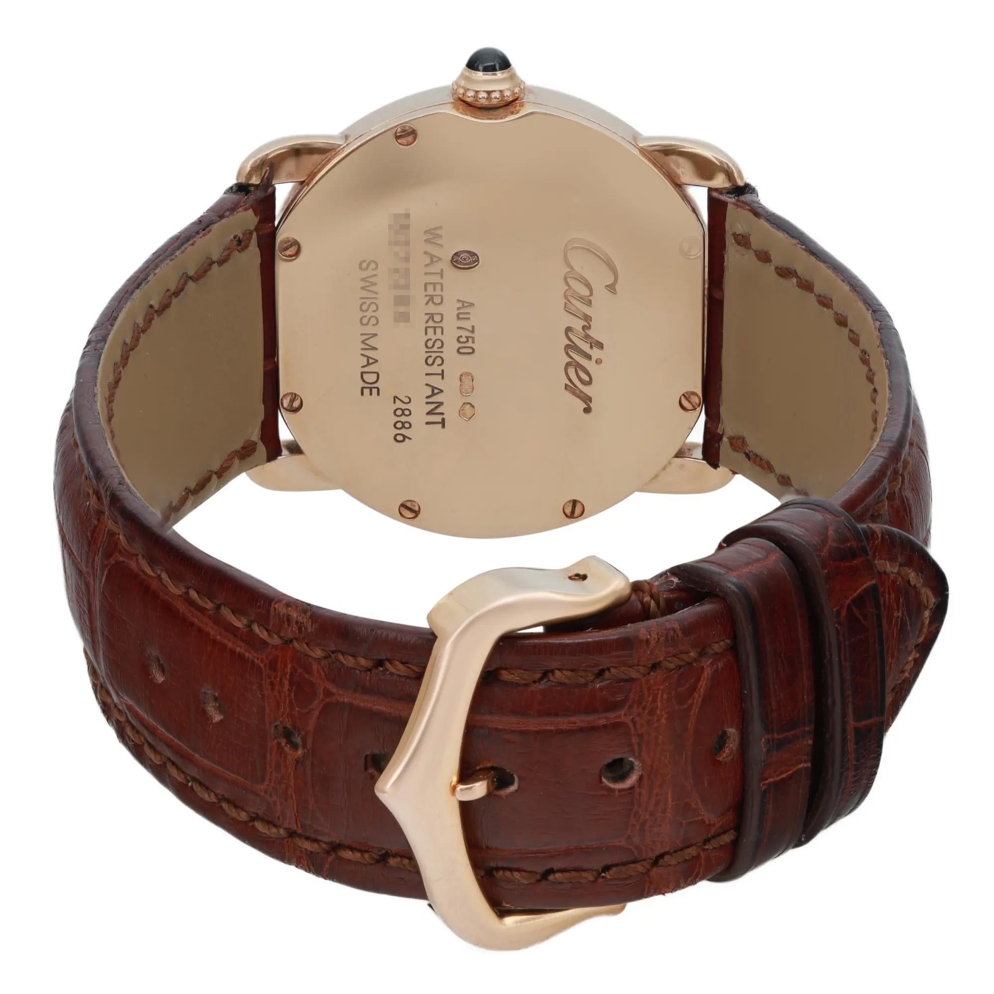 Cartier Ronde 29MM 18K Rose Gold Off-White Dial Watch 2886 W6800151 For Sale 1