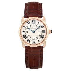 Cartier Ronde 29MM 18K Rose Gold Off-White Dial Watch 2886 W6800151