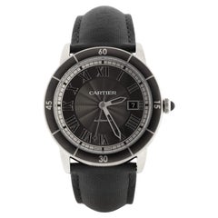 Cartier Ronde Croisiere de Cartier Automatic Watch Stainless Steel and Leather42