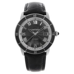 Cartier Ronde Croisiere Stainless Steel Gray Dial Automatic Mens Watch WSRN0003