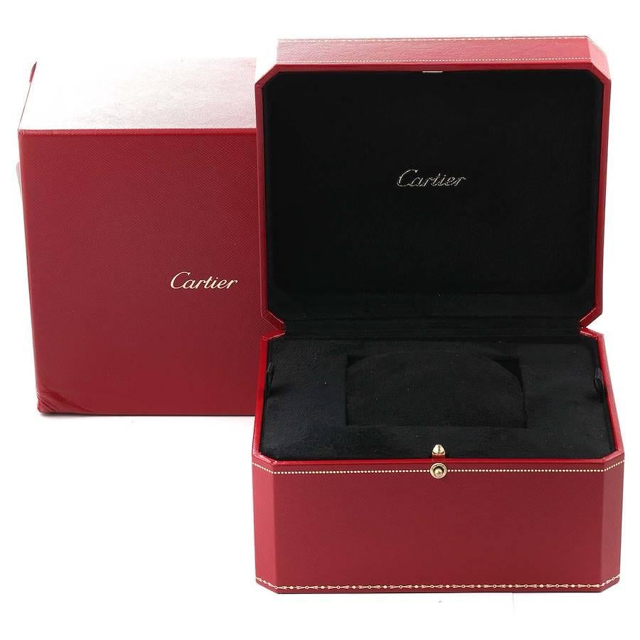 Montre homme Cartier Ronde Louis en or rose 18 carats avec lunette en diamants WR007001 en vente 1