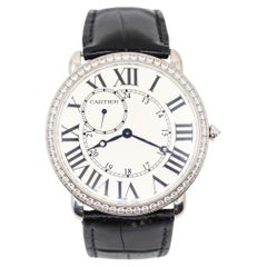 Cartier Ronde Louis 18K White Gold Diamond Watch