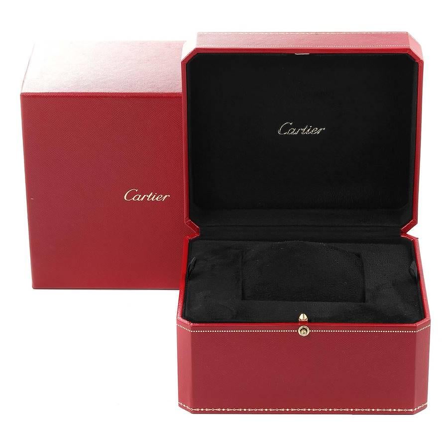 Cartier Montre Ronde Louis en or blanc 18 carats avec cadran en argent et diamants, pour hommes 3269 en vente 2