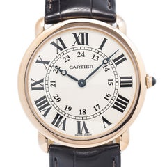 Cartier Ronde Louis 2889 W6800251 18k Rose Gold Cream Dial Manual Watch 36mm