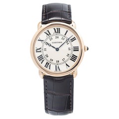 Cartier Ronde Louis 2889 W6800251 18k Rose Gold Cream Dial Manual Watch 36mm