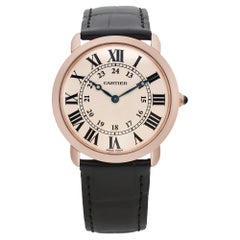 Reloj Cartier Ronde Louis 36mm 18K Oro Rosa Esfera Crema Cuerda Manual W6800251