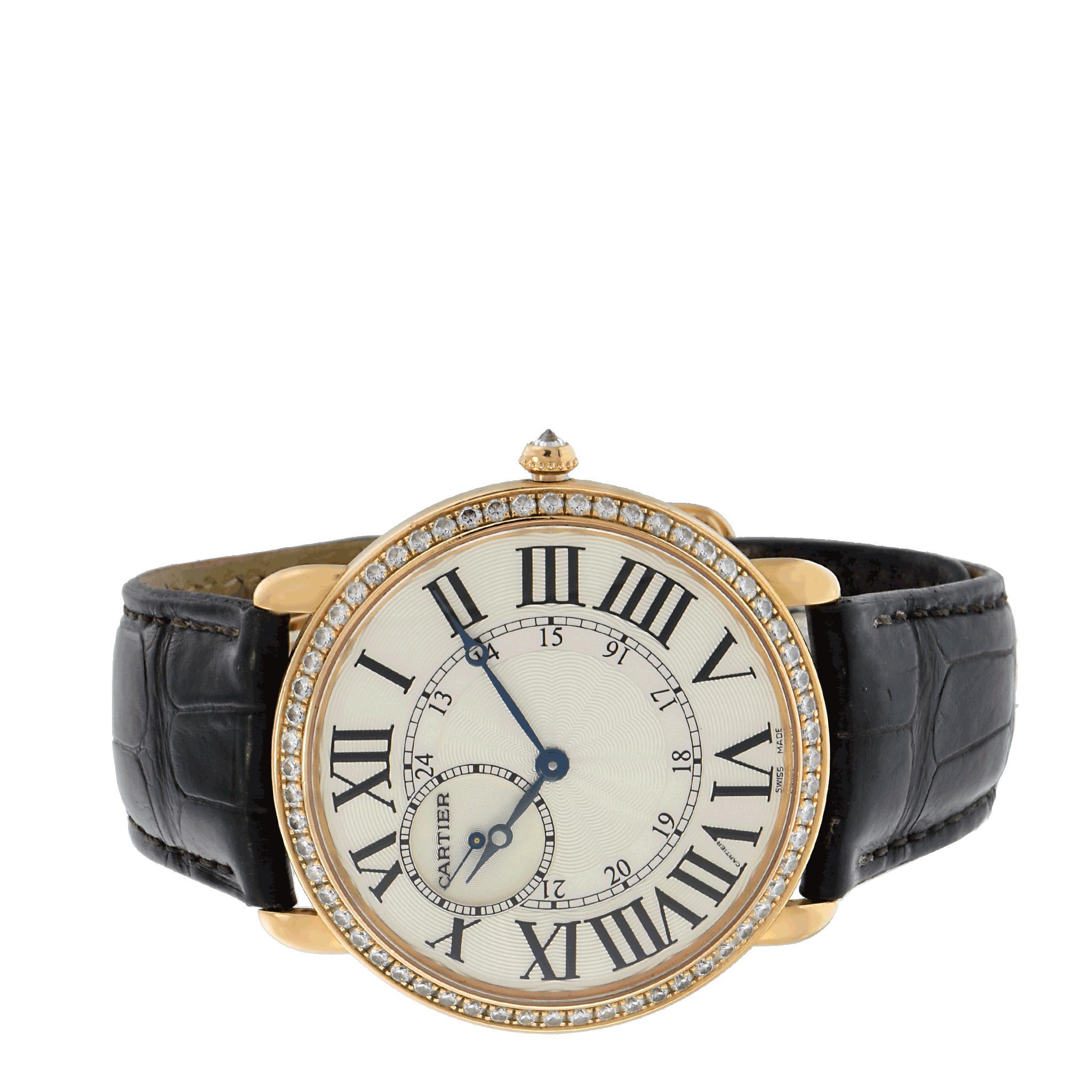 Montre Cartier Ronde Louis 42mm Or Rose 18KT Ref. WR007001 Unisexe en vente