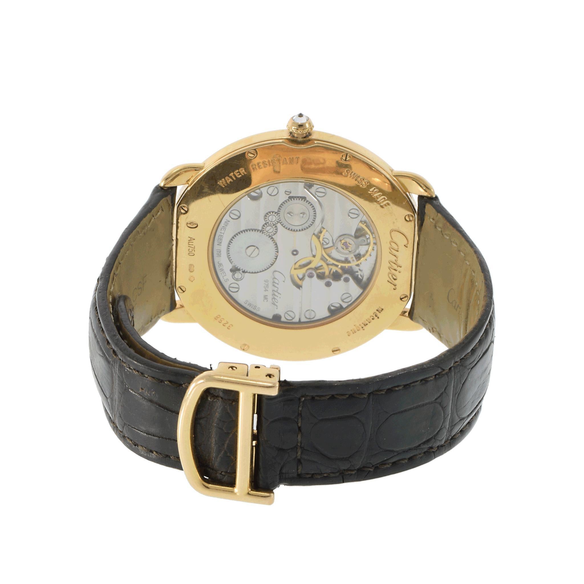 Montre Cartier Ronde Louis 42mm Or Rose 18KT Ref. WR007001 en vente 3
