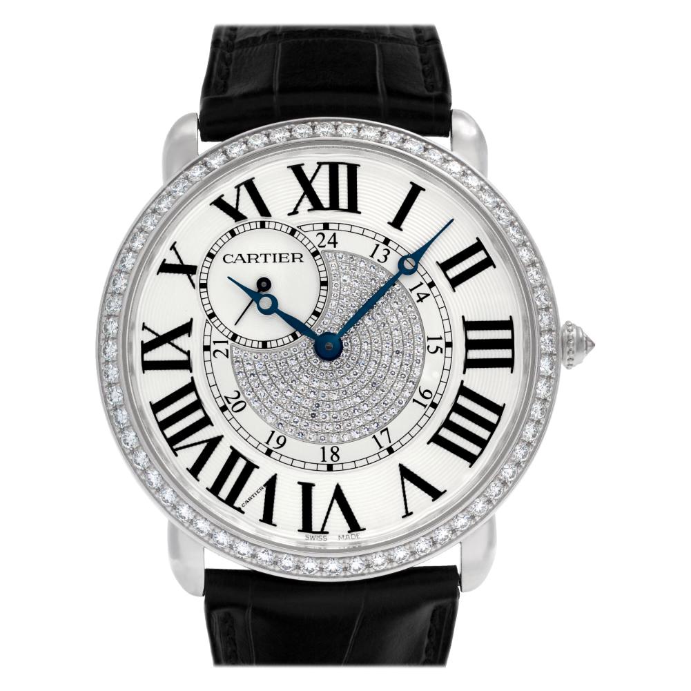 Cartier Ronde Louis Cartier WR007004; Black Dial, Certified For Sale