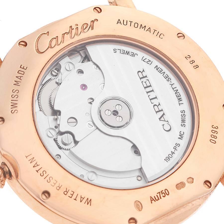 Cartier Montre Ronde Louis en or rose avec lunette et cadran en argent pour hommes WR007017 en vente 1