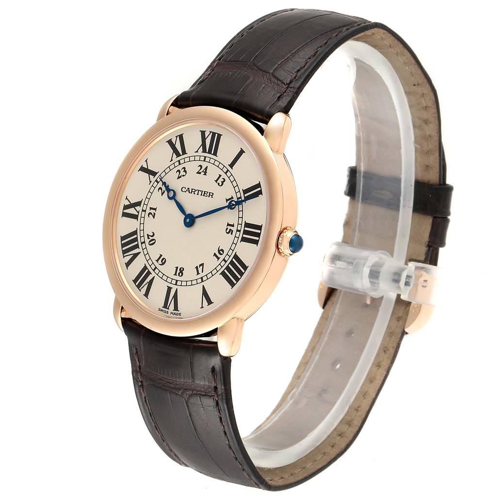 Cartier Ronde Louis Rose Gold Silver Dial Men's Watch W6800251 1