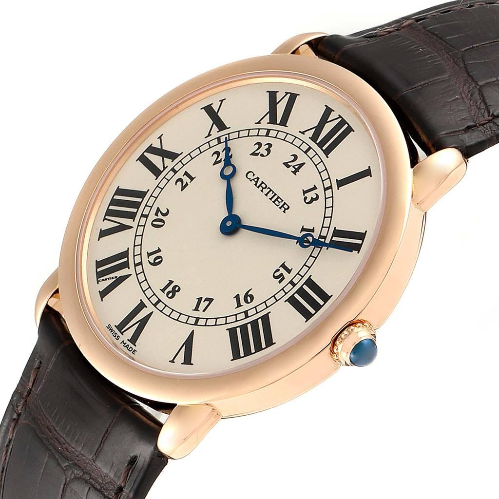 Cartier Ronde Louis Rose Gold Silver Dial Men's Watch W6800251 2