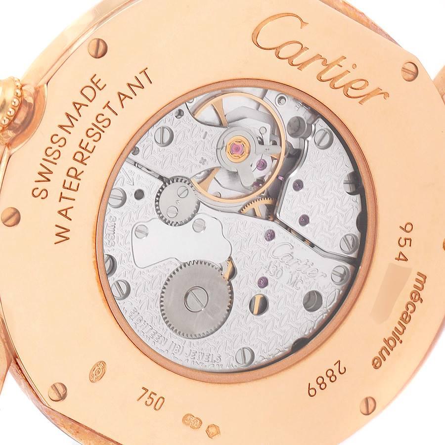 Cartier Ronde Louis Montre pour hommes avec cadran en or rose et argent W6800251 en vente 2