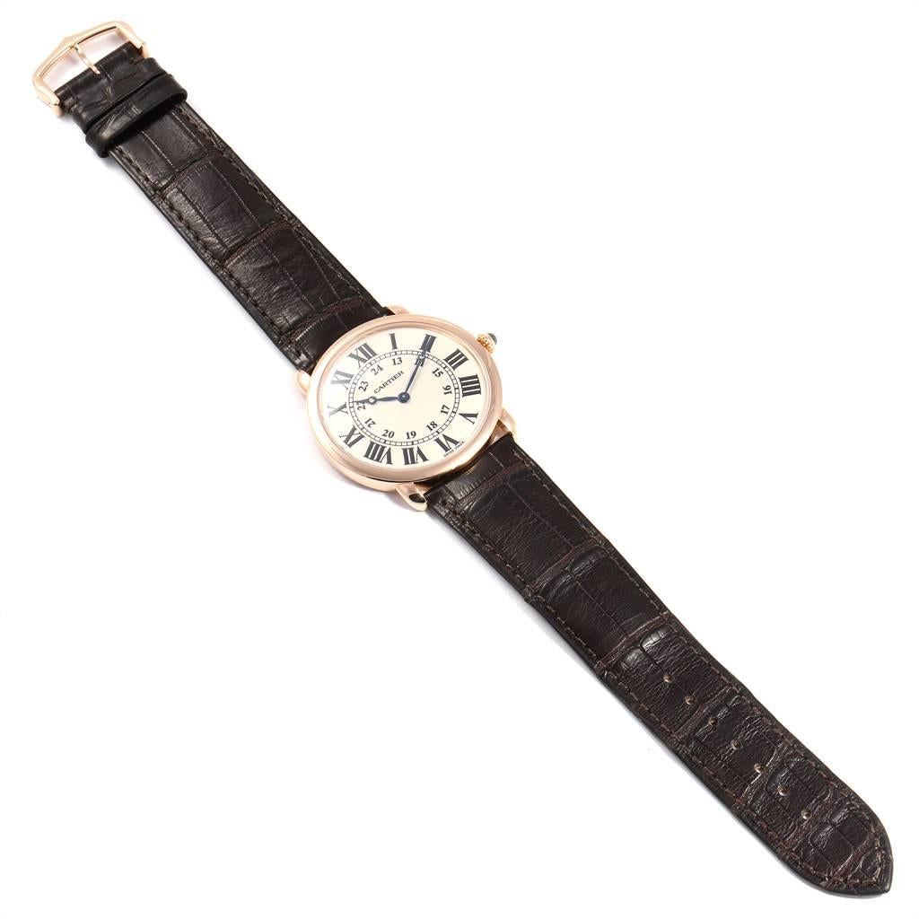 Cartier Ronde Louis Rose Gold Silver Dial Men's Watch W6800251 6
