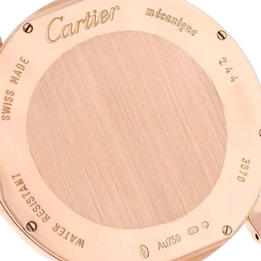 Cartier Montre Ronde Louis avec cadran en or rose et argent pour hommes W6801004 en vente 2