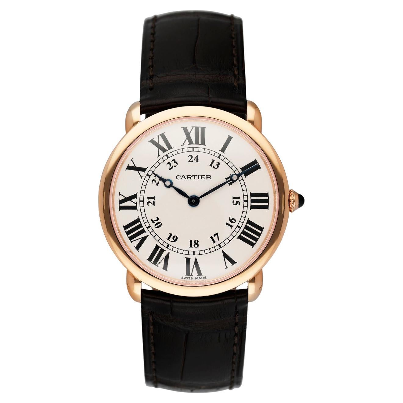 Cartier Ronde Louis W6800251 18K Rose Gold Watch Box Papers