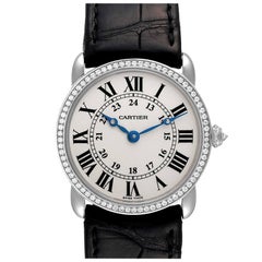 Cartier Ronde Louis White Gold Diamond Ladies Watch WR000251