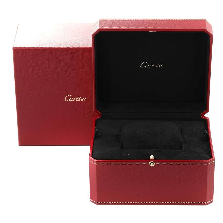 Cartier Montre Ronde Louis en or blanc et diamants pour hommes WR000551 en vente 6
