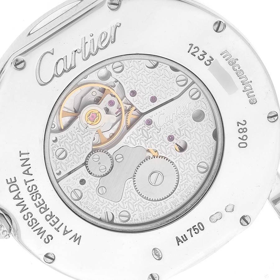 Cartier Montre Ronde Louis pour homme en or blanc et diamants WR000551 en vente 1
