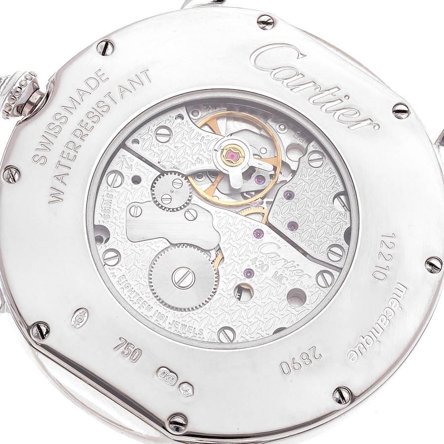 Cartier Ronde Louis White Gold Diamond Mens Watch WR000551 In Excellent Condition In Atlanta, GA