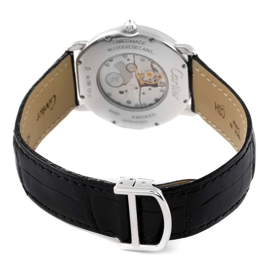 Men's Cartier Ronde Louis White Gold Diamond Mens Watch WR000551 For Sale