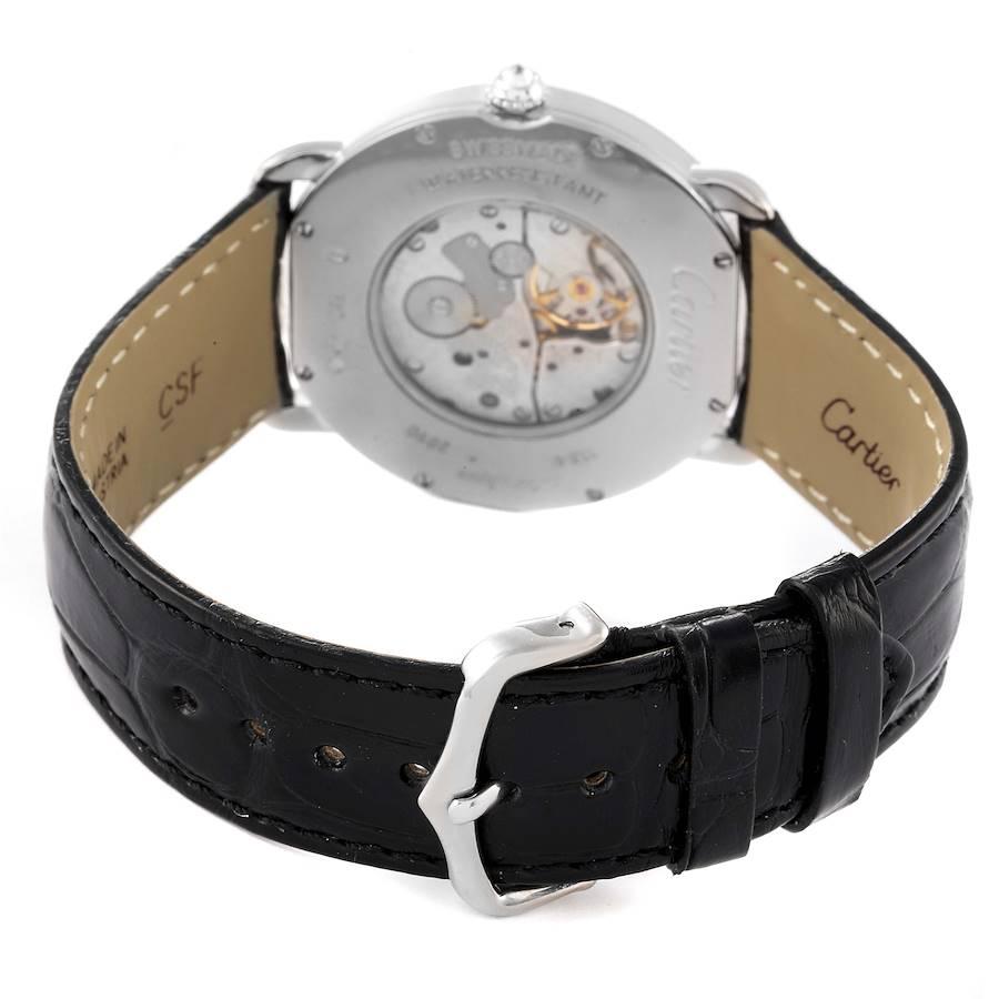Men's Cartier Ronde Louis White Gold Diamond Mens Watch WR000551 For Sale