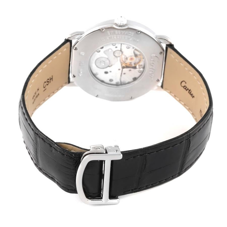 Men's Cartier Ronde Louis White Gold Diamond Mens Watch WR000551