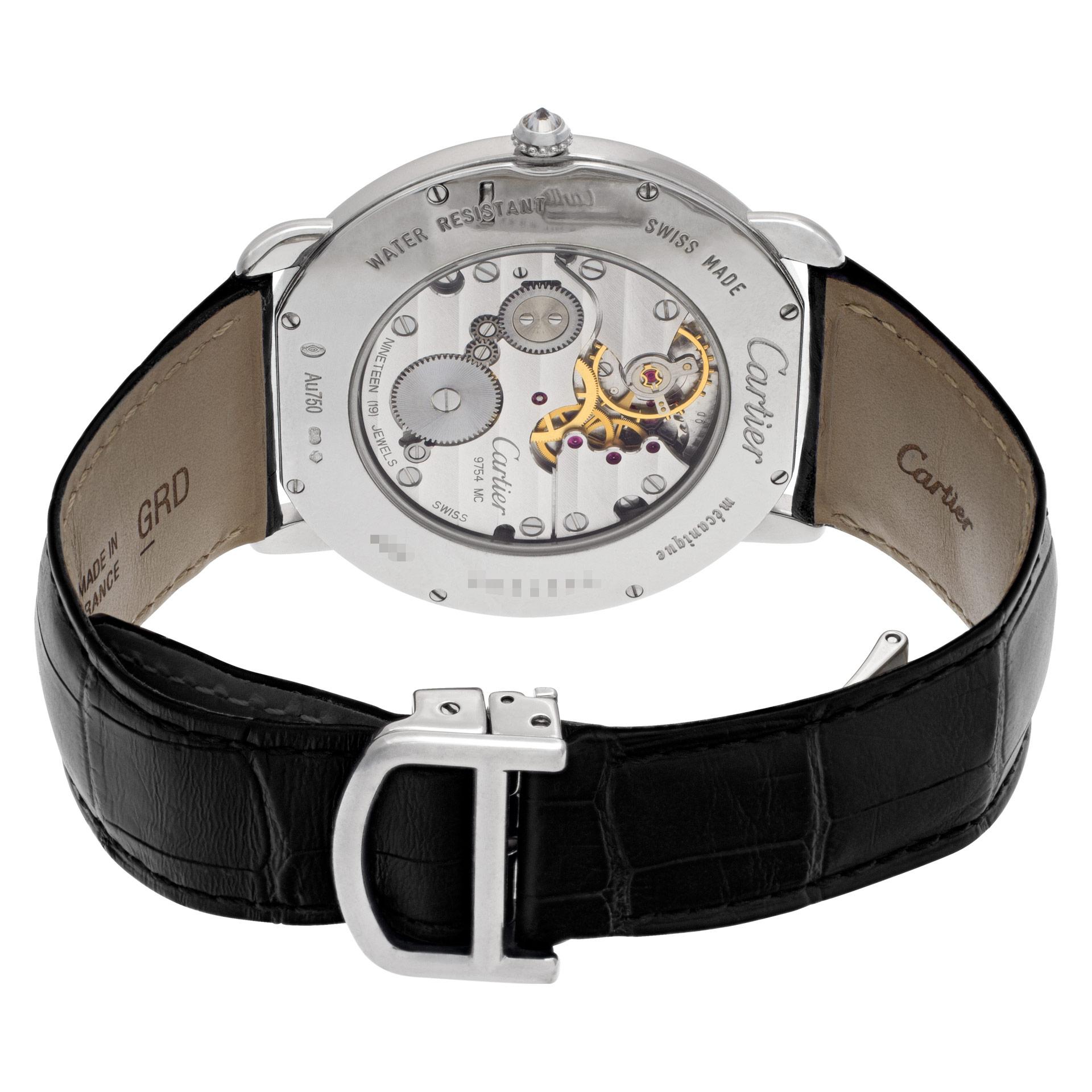 Women's or Men's Cartier Ronde Louis WR007004 18k White Gold Factory Diamond Bezel & Pave Dial