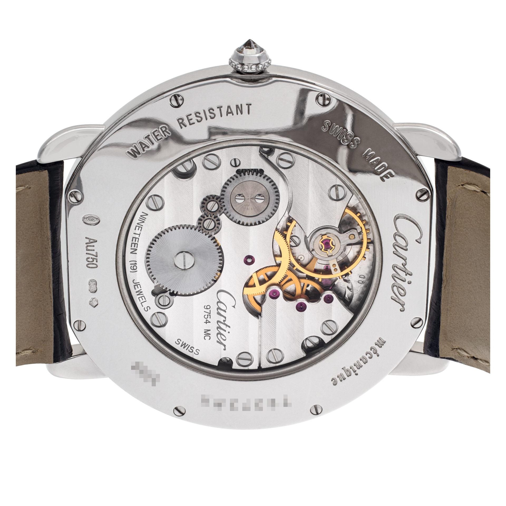 Cartier Ronde Louis WR007004 18k White Gold Factory Diamond Bezel & Pave Dial 1