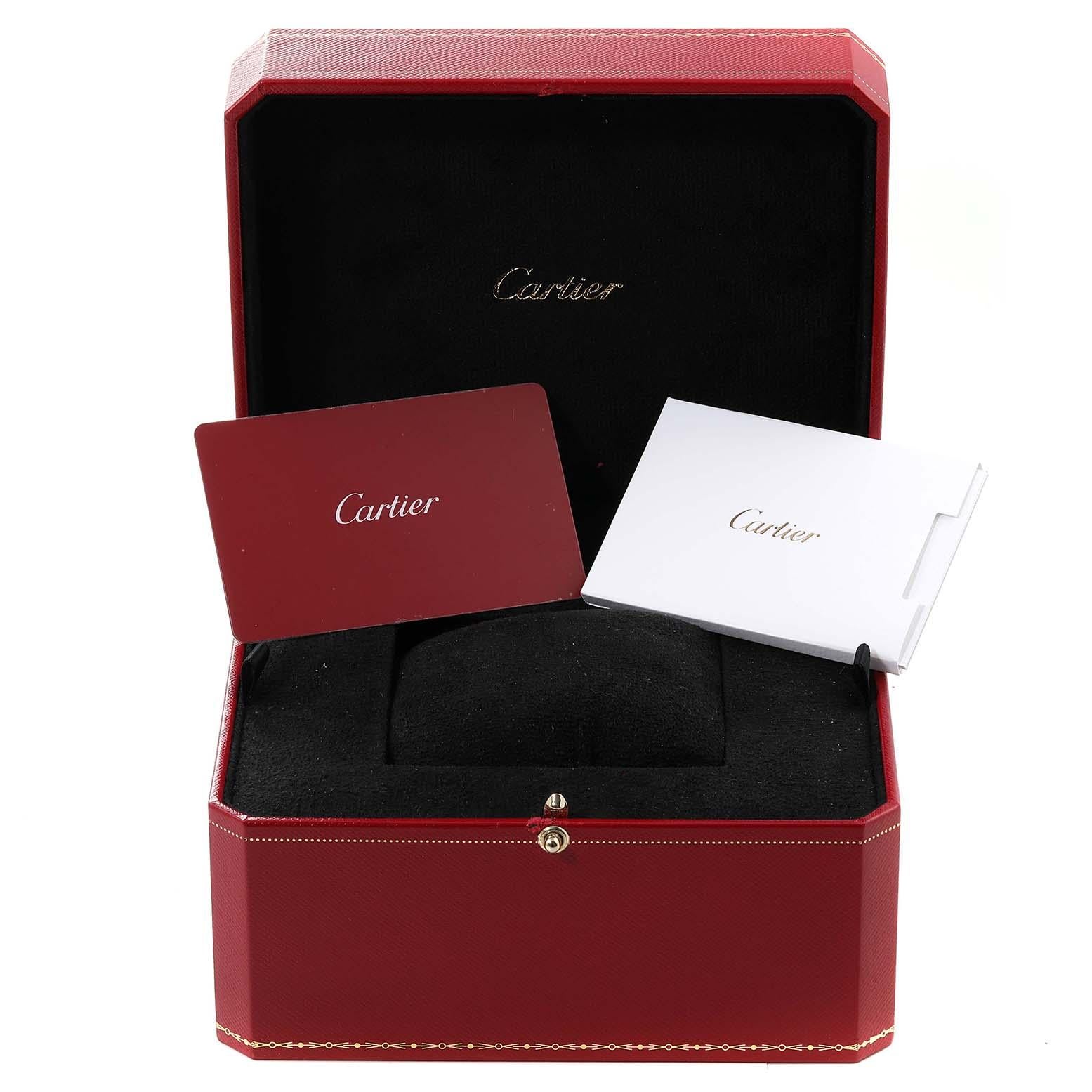 Cartier Ronde Must Automatik-Herrenuhr aus Stahl WSRN0035 mit Boxkarte 5