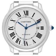 Cartier Ronde Must Automatic Steel Mens Watch WSRN0035 Box Card