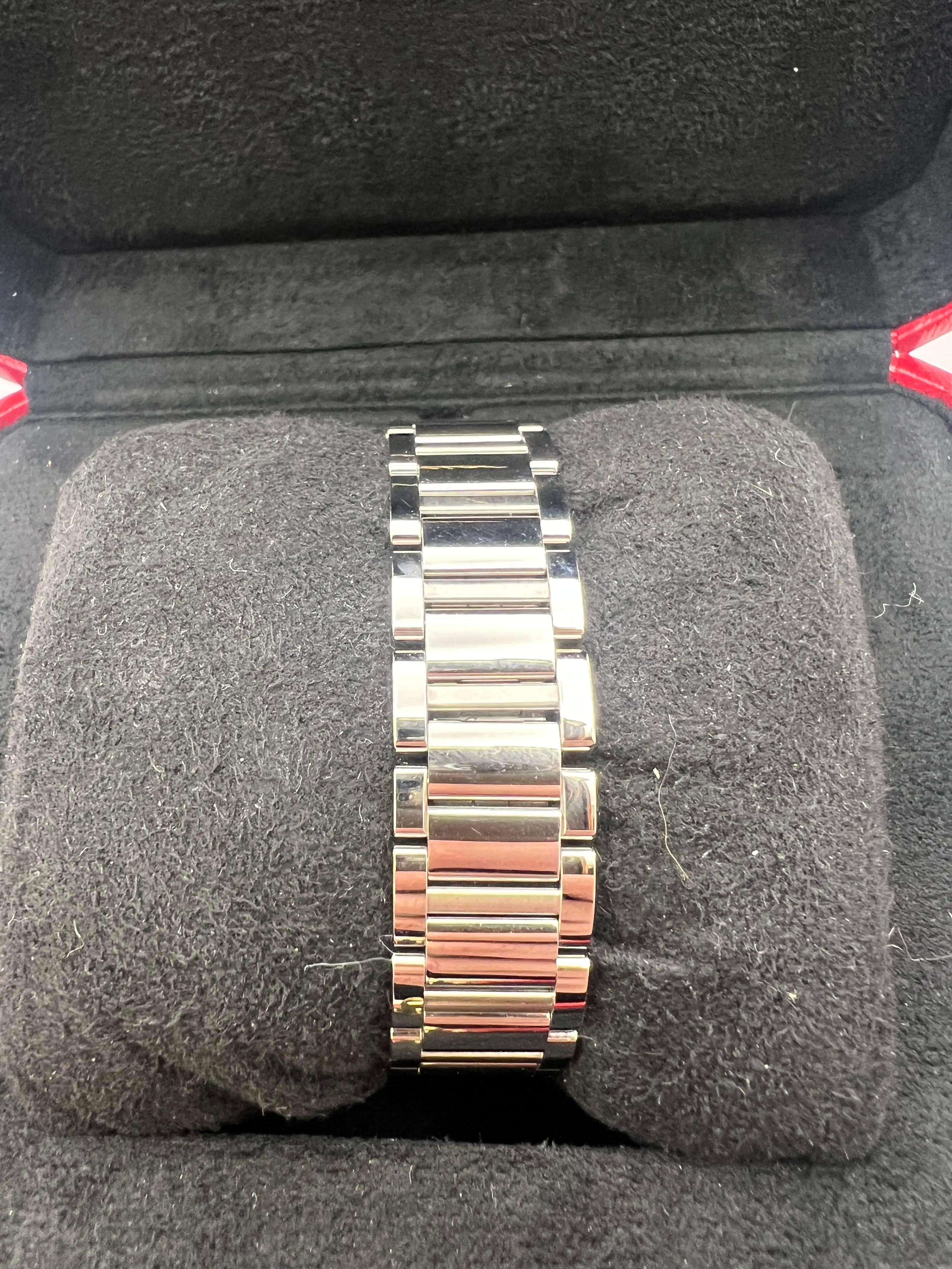 Cartier Ronde Must de Cartier 36mm WSRN0034 Silbernes Zifferblatt Box & Papiere im Angebot 7