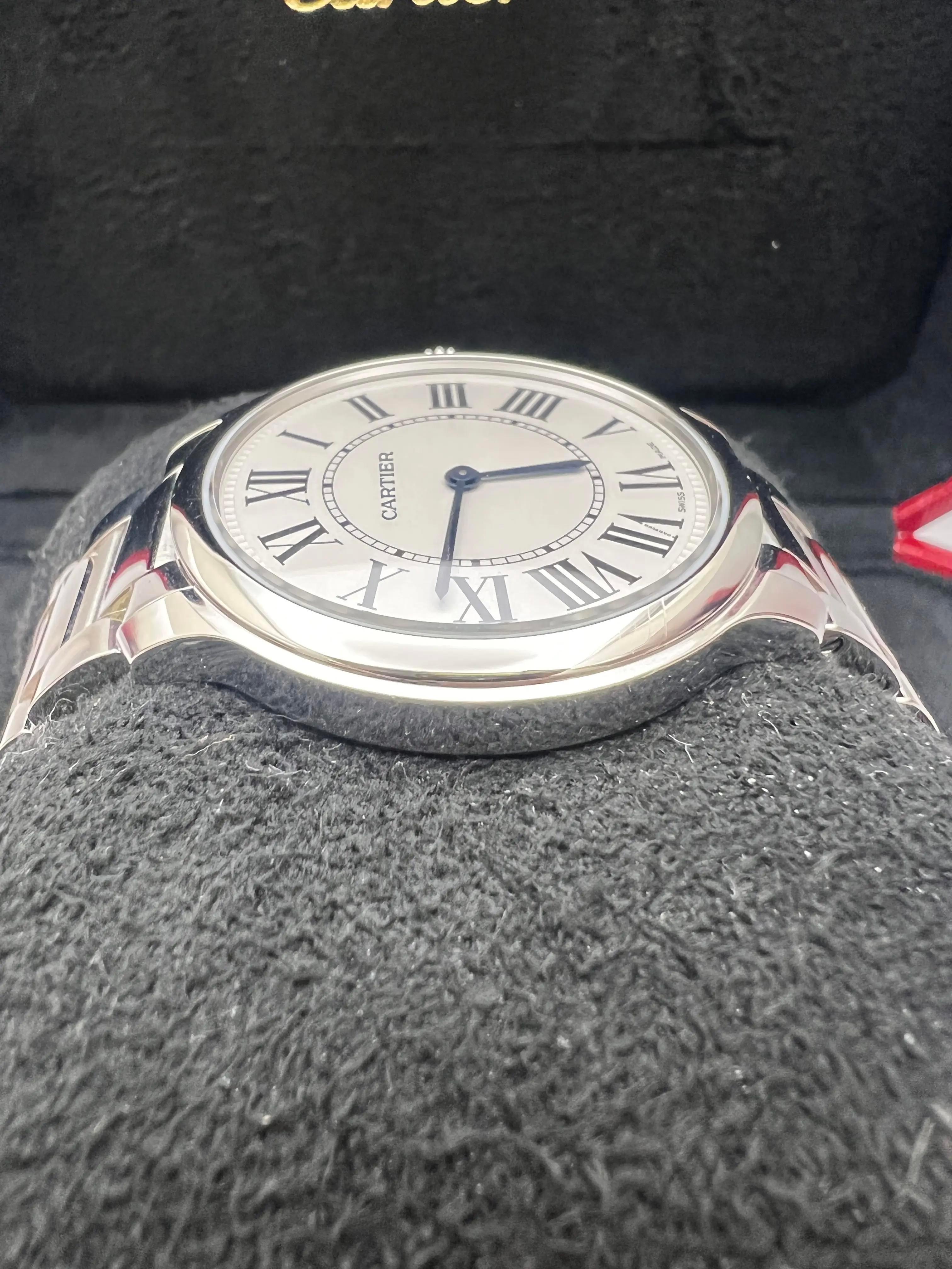 Cartier Ronde Must de Cartier 36mm WSRN0034 Silbernes Zifferblatt Box & Papiere im Angebot 4