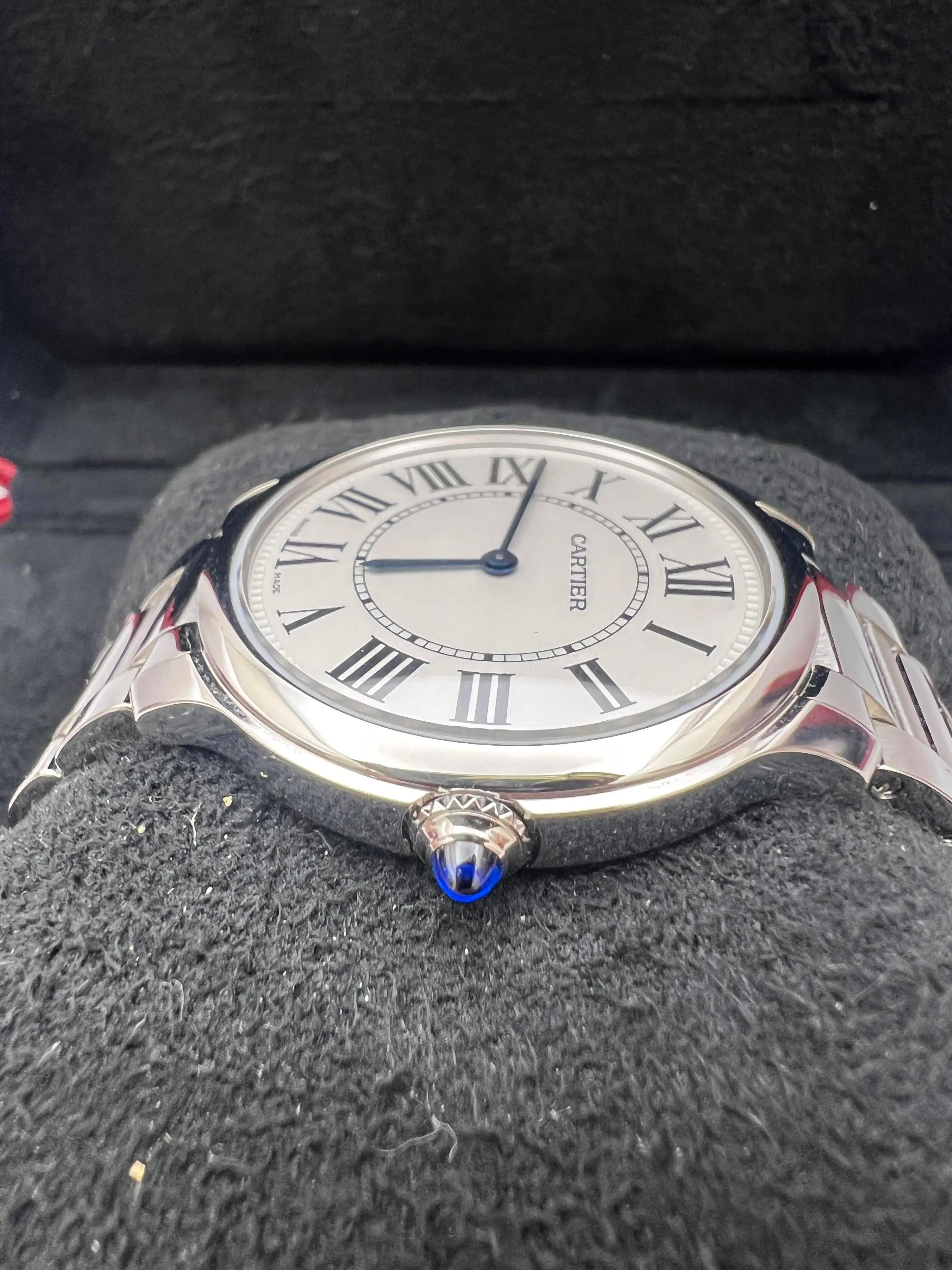Cartier Ronde Must de Cartier 36mm WSRN0034 Silbernes Zifferblatt Box & Papiere im Angebot 5