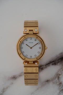 Cartier Ronde Opaline 81914 White Diamond Dial Diamond Lugs Special Order 18k YG