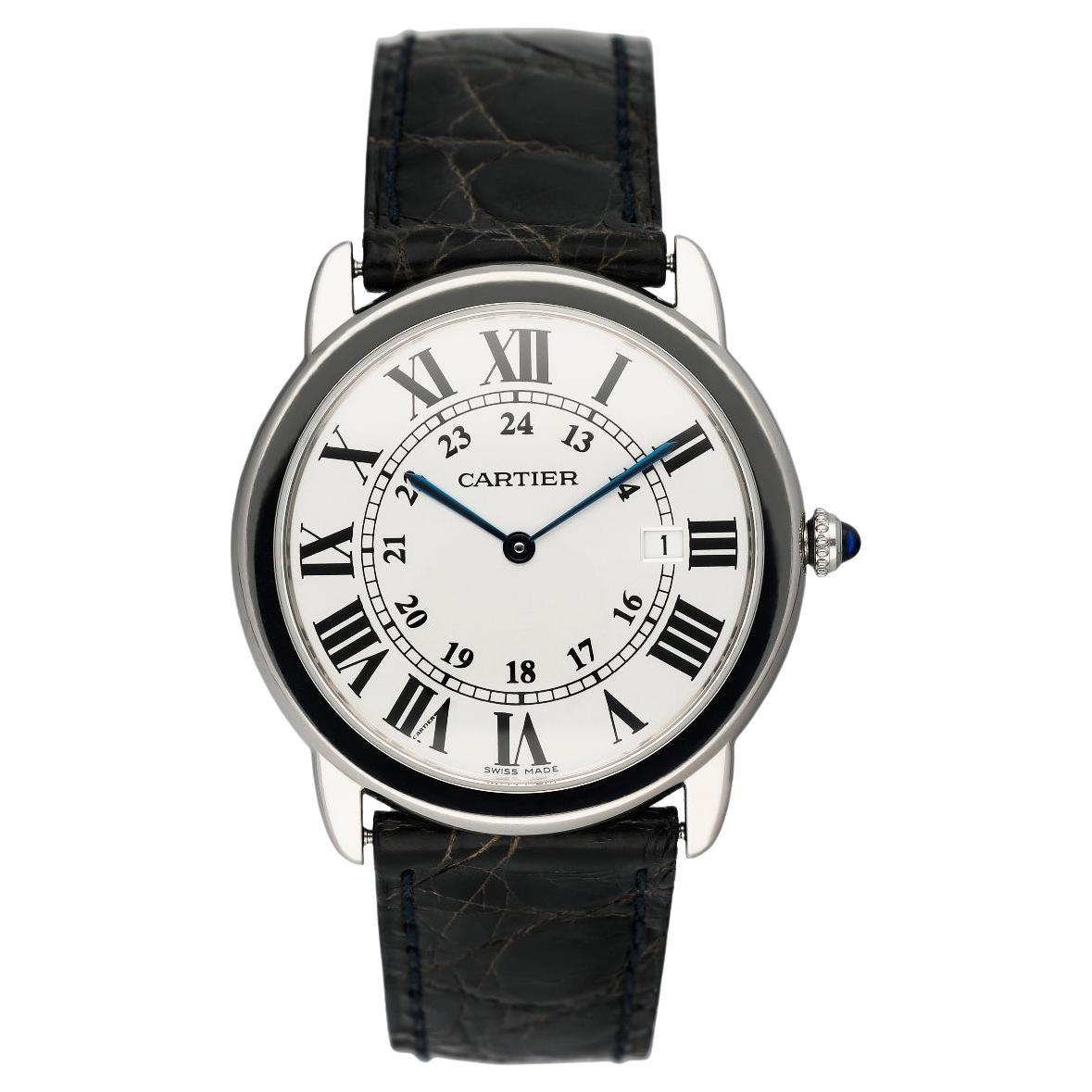 Cartier Ronde Solo 2934 Silver Dial Mens Watch