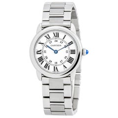 Cartier Ronde Solo 3601, White Dial, Certified and Warranty