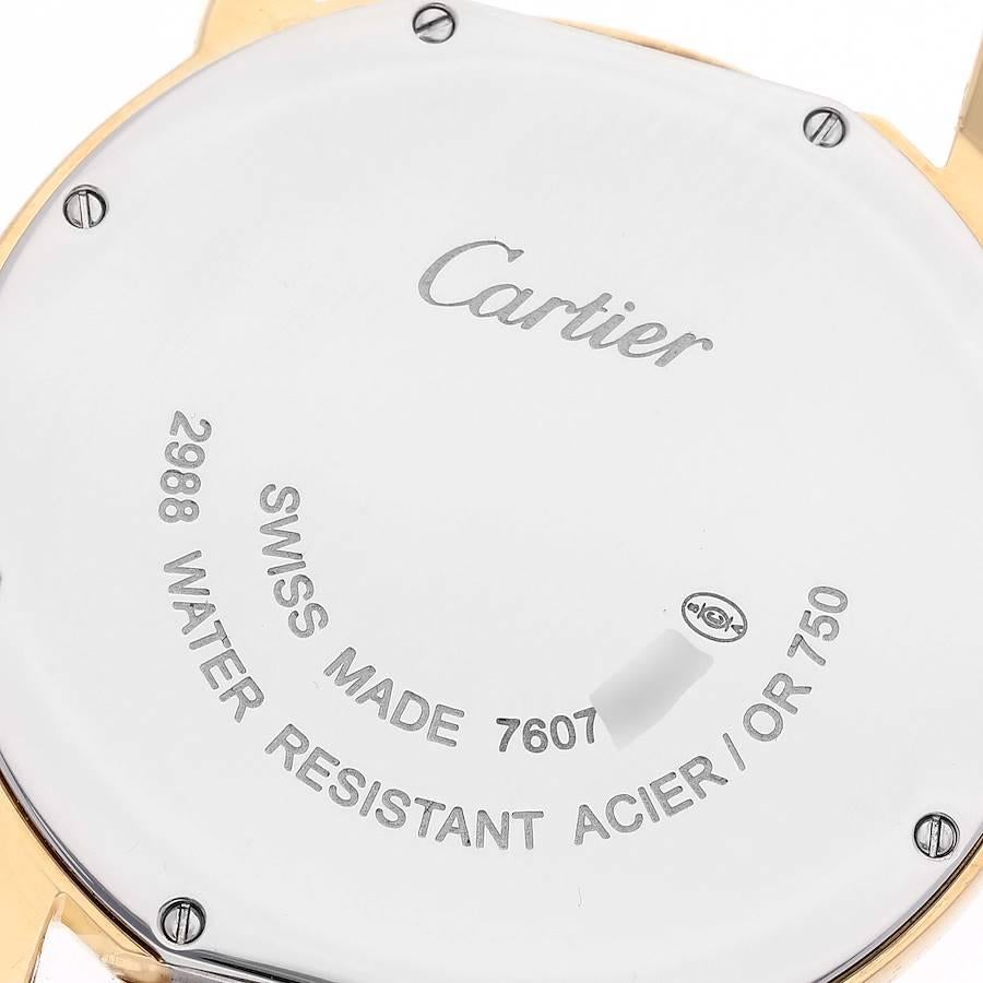 Cartier Ronde Solo 36mm Large Yellow Gold Steel Mens Watch W6700455 In Excellent Condition In Atlanta, GA
