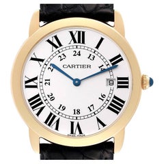 Cartier Ronde Solo 36mm Large Yellow Gold Steel Mens Watch W6700455