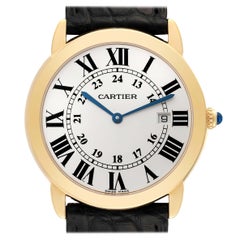 Cartier Ronde Solo 36mm Large Yellow Gold Steel Mens Watch W6700455 Unworn