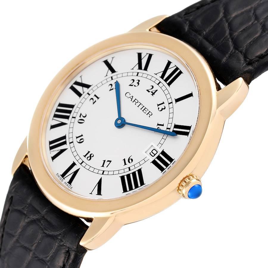 Cartier Ronde Solo Große Gelbgold Stahl Unisex-Uhr W6700455 2
