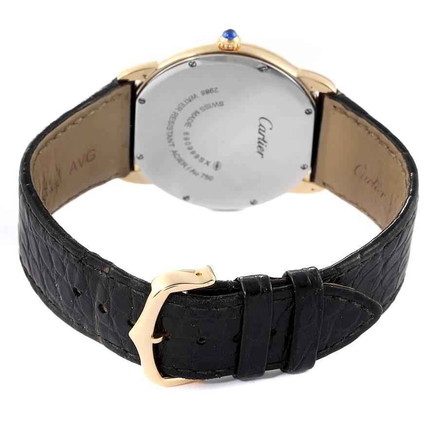 Cartier Ronde Solo Große Gelbgold Stahl Unisex-Uhr W6700455 4