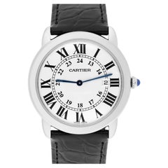 Cartier Ronde Solo 36 mm Edelstahl Silber Zifferblatt Unisex Quarz Uhr W6700255