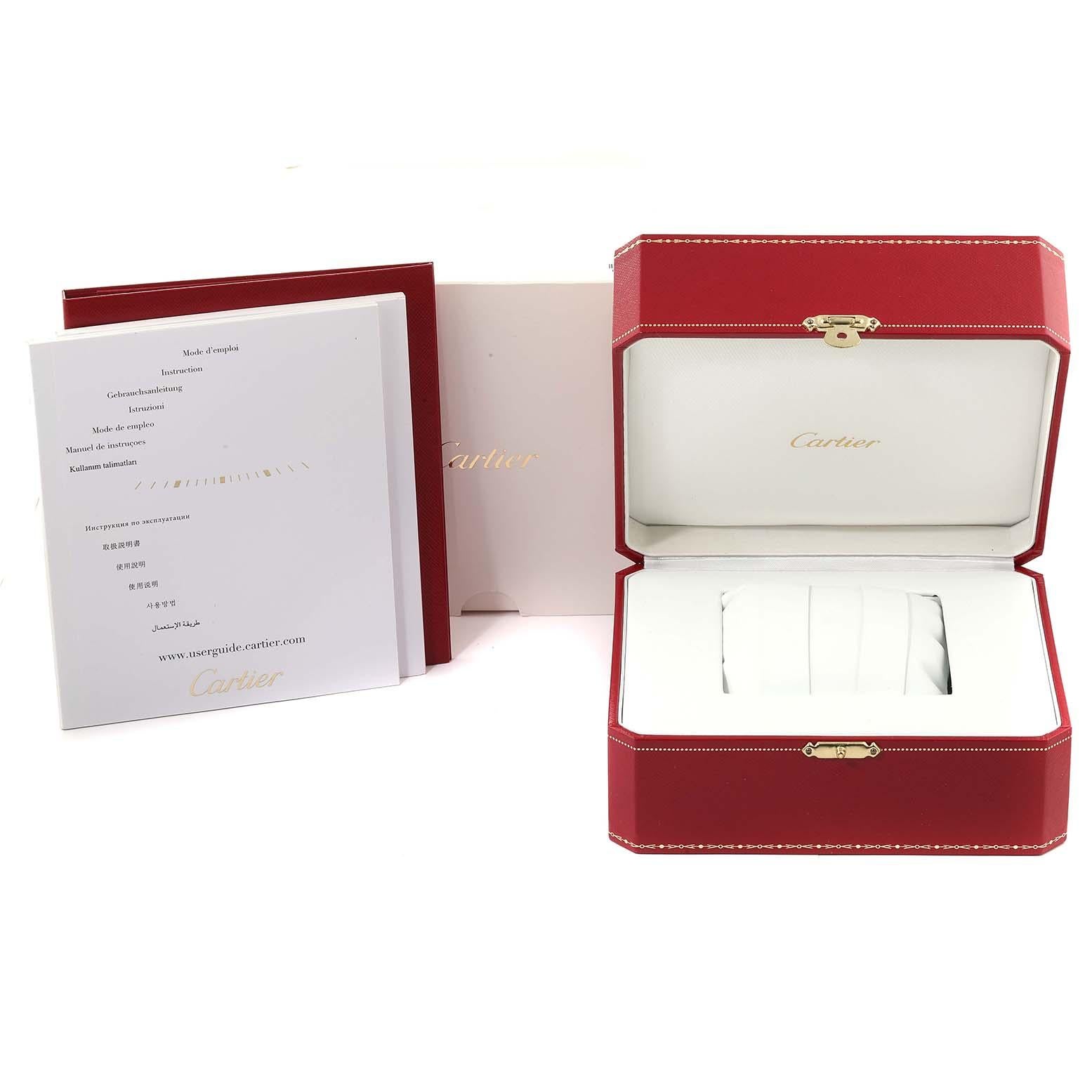 Cartier Ronde Montre automatique pour hommes 36 mm en acier et or rose W2RN0008 avec boîte et papiers d'origine en vente 6
