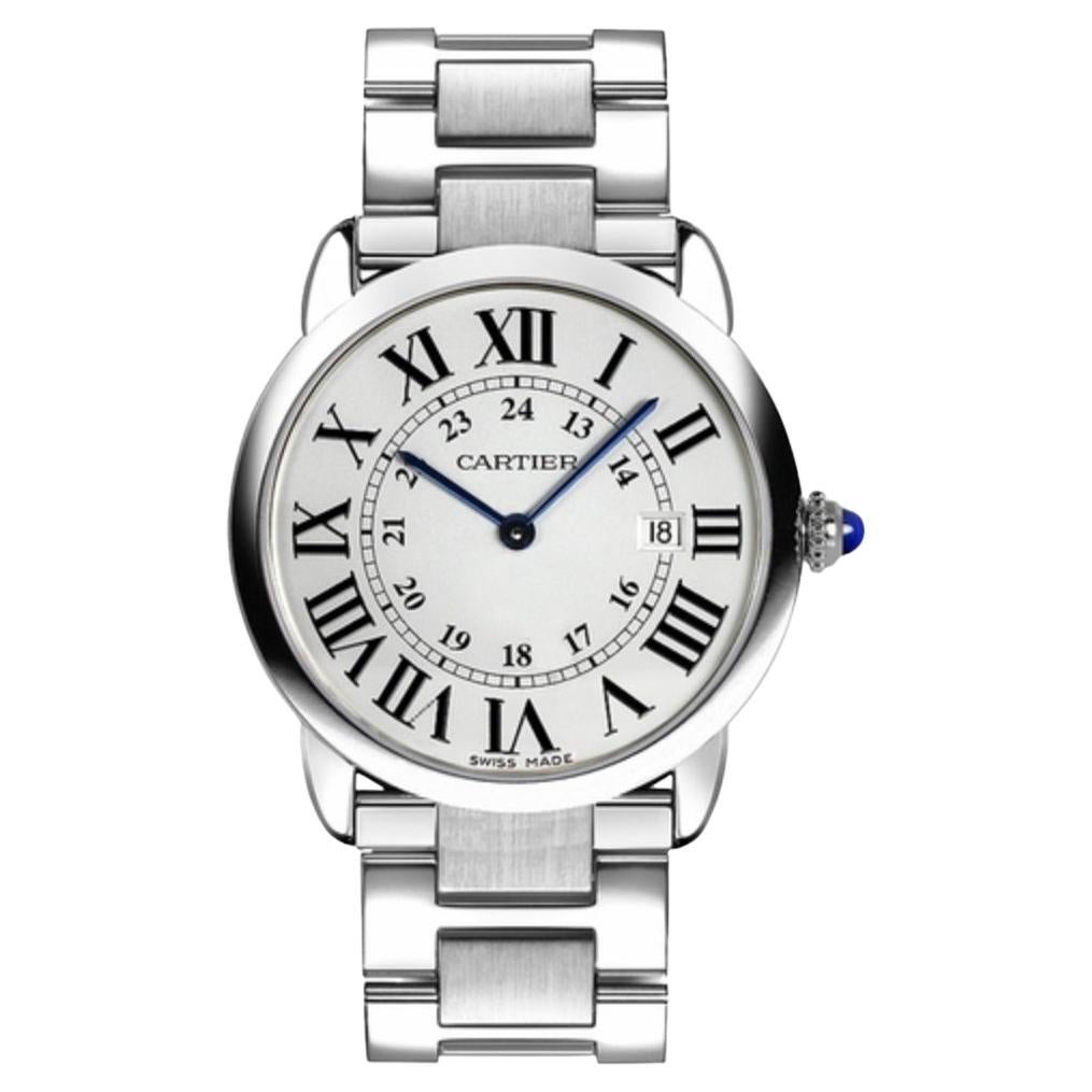 Cartier Ronde Solo 36mm W6701005 Quarz Silber Zifferblatt Uhr Box Papiere