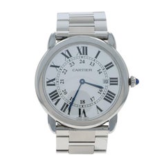Cartier Ronde Solo de Cartier Sapphire Unisex Watch- Stainless Steel Quartz 3603