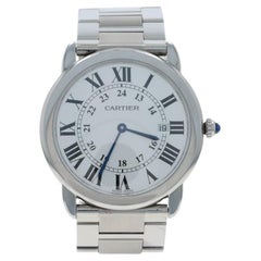 Cartier Ronde Solo de Cartier Sapphire Unisex Watch- Stainless Steel Quartz 3603
